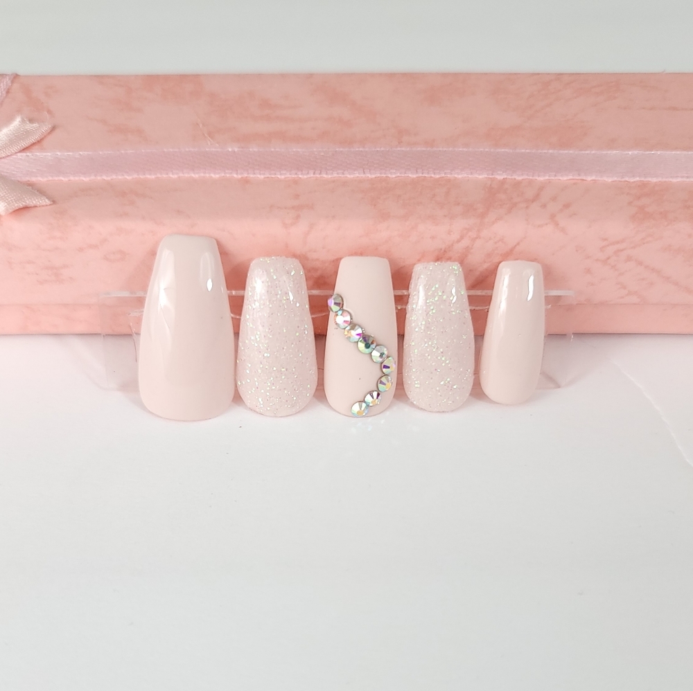 Glitter Design Press-on Nails